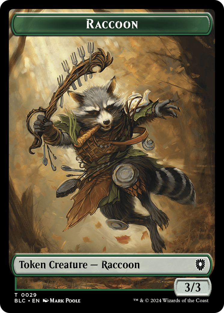 Rat // Raccoon Double-Sided Token [Bloomburrow Commander Tokens] 