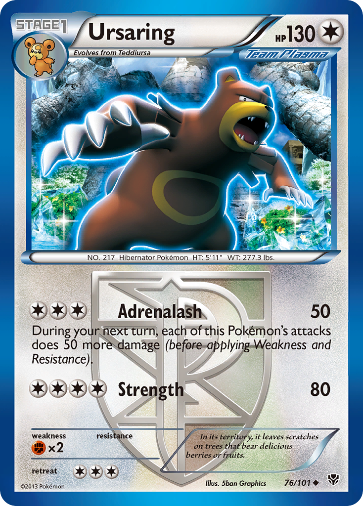 Ursaring (76/101) [Black &amp; White: Plasma Blast] 