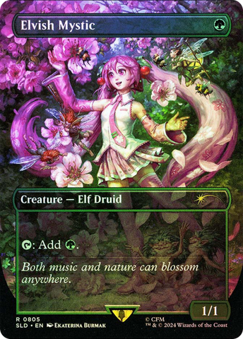 Elvish Mystic (0805) (Rainbow Foil) [Secret Lair Drop Series] 