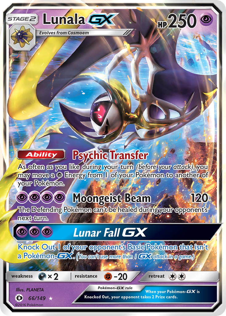 Lunala GX (66/149) [Sun &amp; Moon: Base Set] 