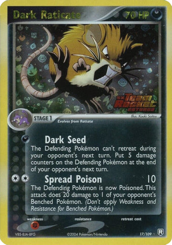 Dark Raticate (17/109) (Stamped) [EX: Team Rocket Returns] 