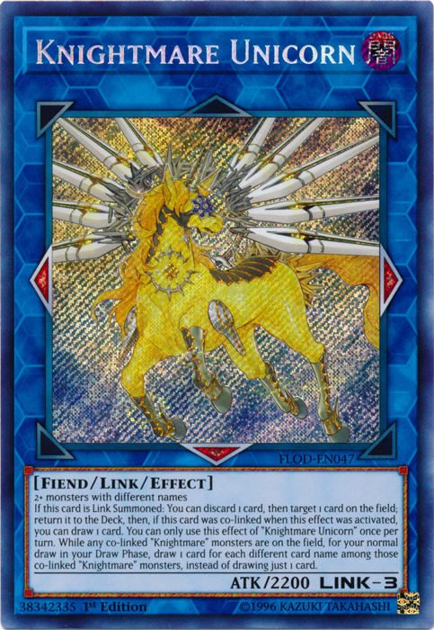 Knightmare Unicorn [FLOD-EN047] Secret Rare 