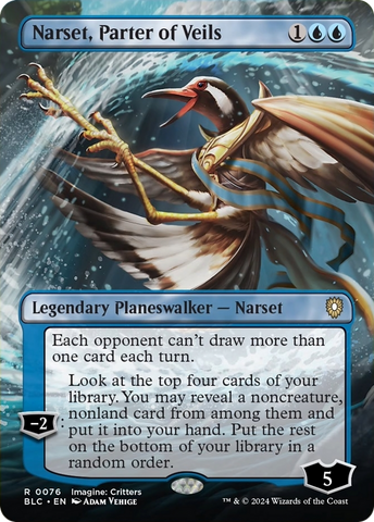 Narset, Perter of Veils (Borderless) [Bloomburrow Commander] 