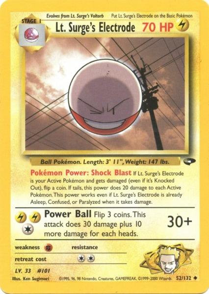 Lt. Surge's Electrode (52/132) [Gym Challenge Unlimited] 