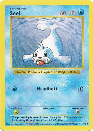 Seel (41/102) [Base Set Shadowless Unlimited] 