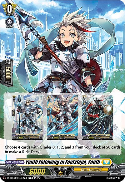Youth Following in Footsteps, Youth (Tutorial Card) (D-TD03/004EN-T) [D-TD03: Raika Koshiba -Skyfall Executors-] 