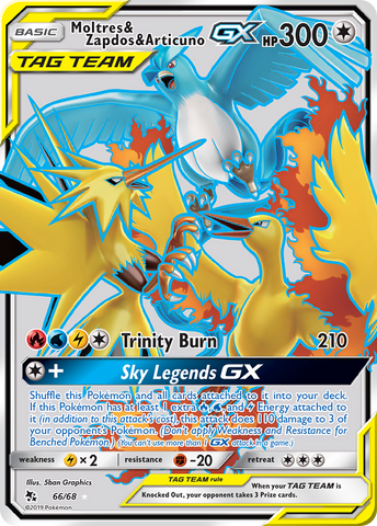Moltres &amp; Zapdos &amp; Articuno GX (66/68) [Sun &amp; Moon: Hidden Fates] 