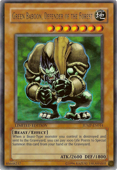 Green Baboon, Defender of the Forest [JUMP-EN014] Ultra Rare 