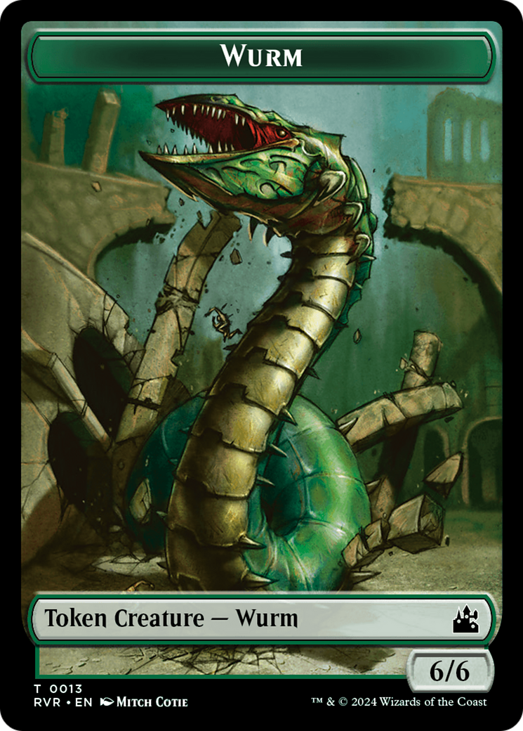 Saproling // Wurm Double-Sided Token [Ravnica Remastered Tokens] 