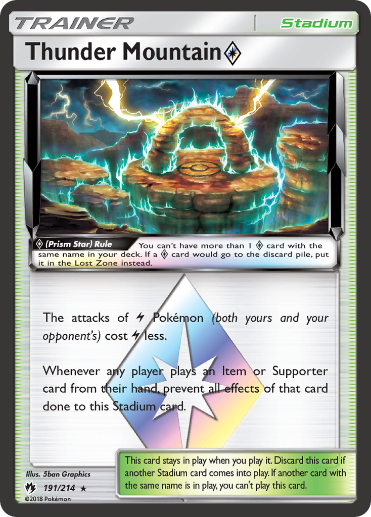 Thunder Mountain (191/214) (Prism Star) [Sun &amp; Moon: Lost Thunder] 