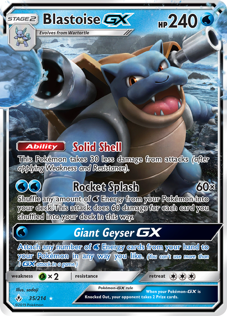 Blastoise GX (35/214) [Sun &amp; Moon: Unbroken Bonds] 
