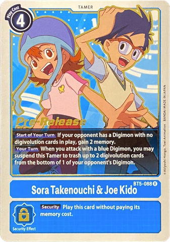 Sora Takenouchi &amp; Joe Kido [BT5-088] [Battle of Omni Pre-Release Promos] 