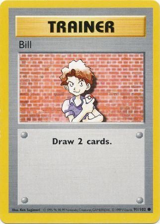 Bill (91/102) [Base Set Shadowless Unlimited] 