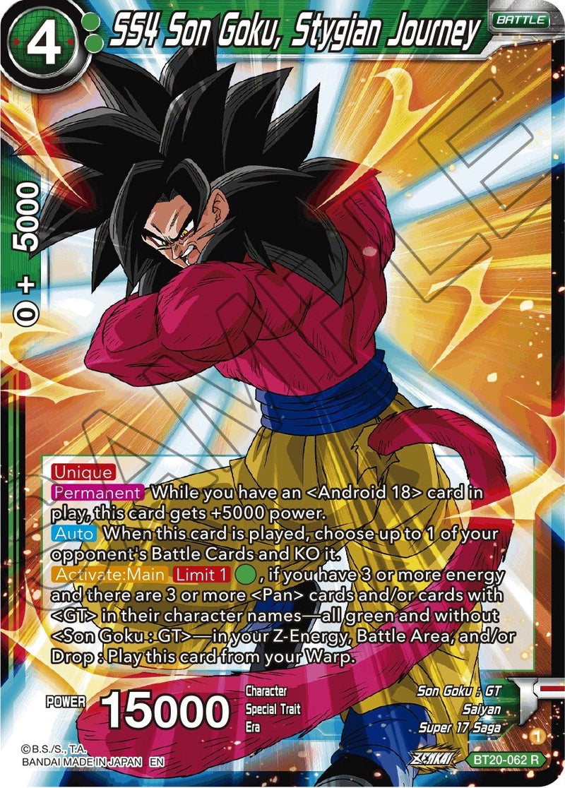 SS4 Son Goku, Stygian Journey (BT20-062) [Power Absorbed] 