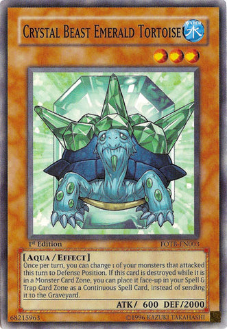 Crystal Beast Emerald Tortoise [FOTB-EN003] Common 