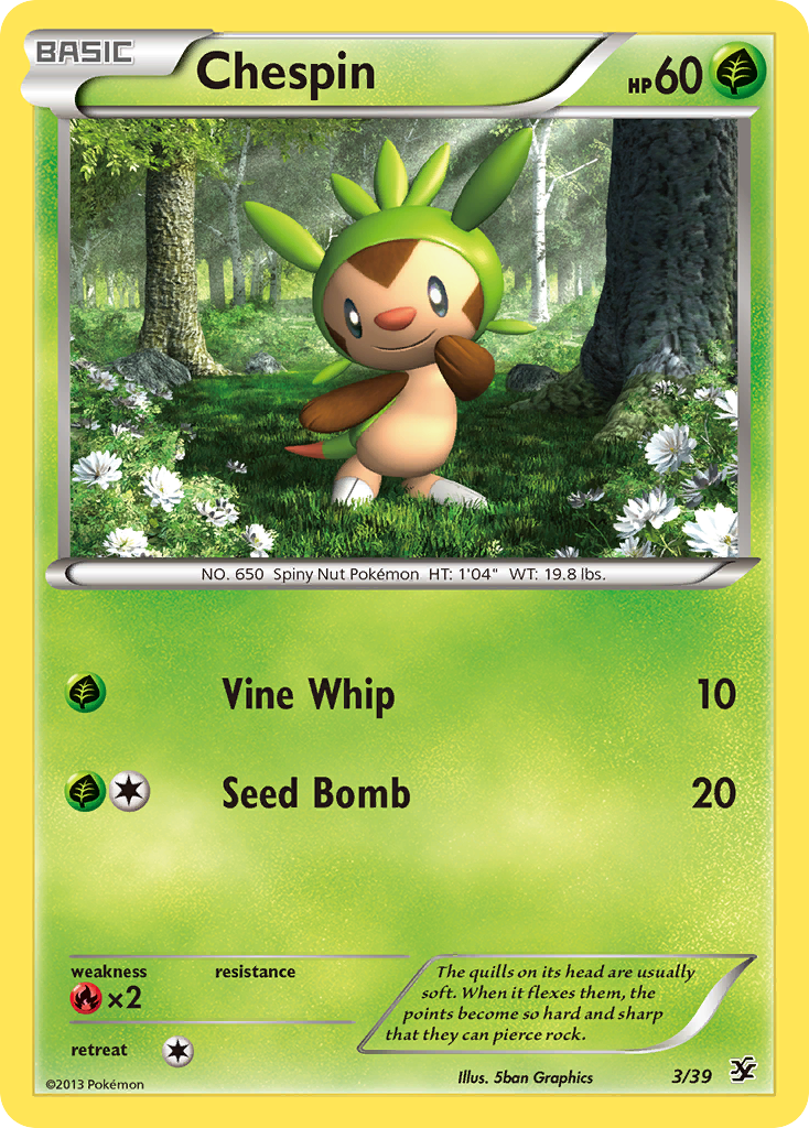 Chespin (3/39) [XY: Kalos Starter Set] 