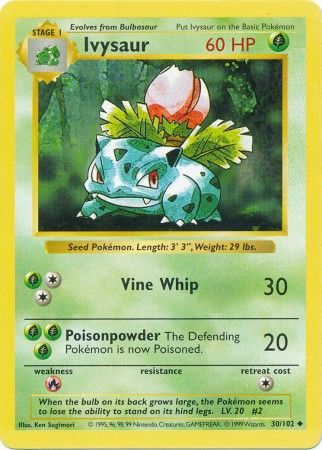 Ivysaur (30/102) [Base Set Shadowless Unlimited] 