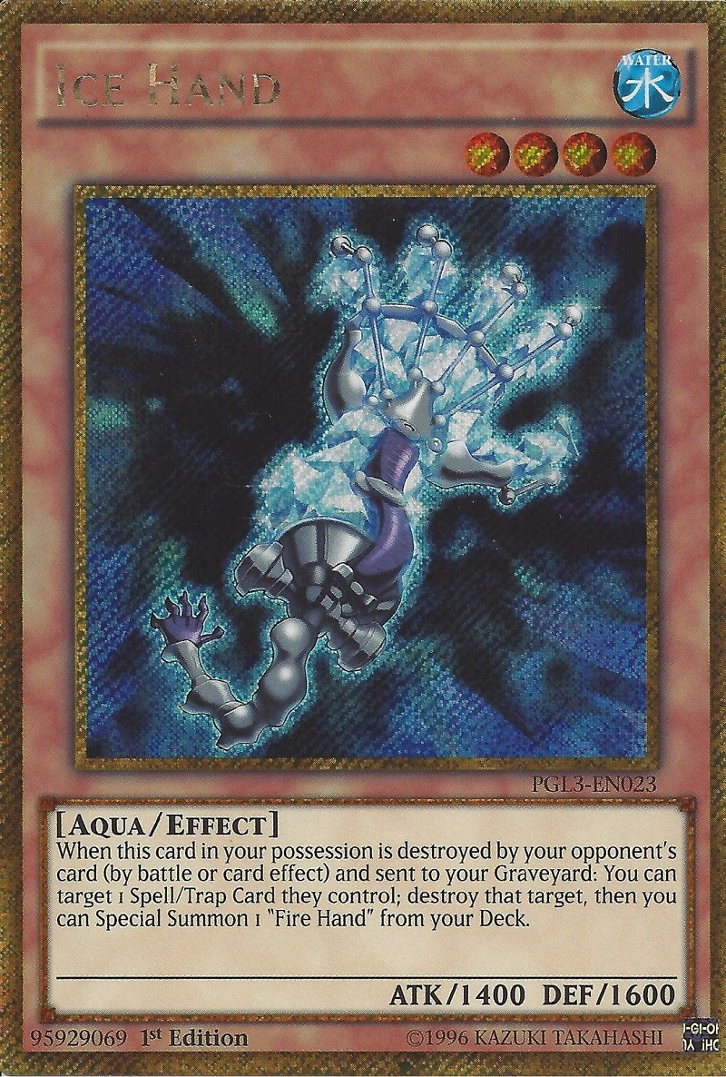 Ice Hand [PGL3-EN023] Gold Secret Rare 