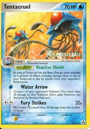 Tentacruel (45/92) (Prerelease Promo) [Nintendo: Black Star Promos] 