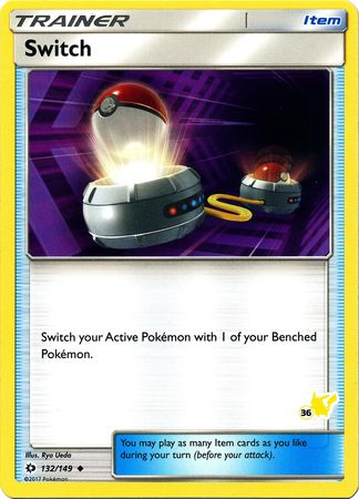 Switch (132/149) (Pikachu Stamp #36) [Battle Academy 2020] 
