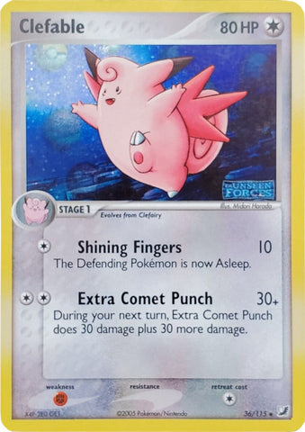 Clefable (36/115) (Stamped) [EX: Unseen Forces] 