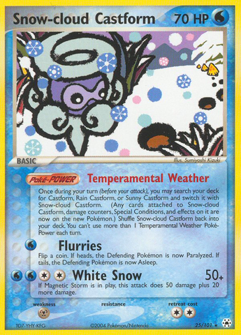 Snow-cloud Castform (25/101) [EX: Hidden Legends] 