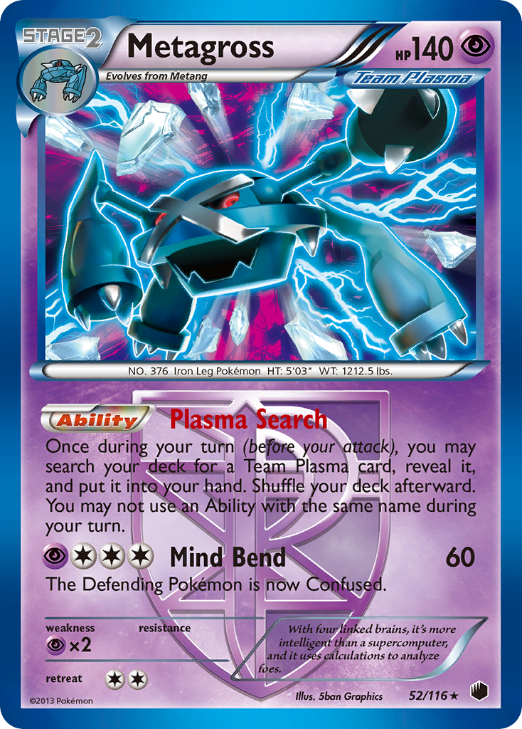 Metagross (52/116) [Black &amp; White: Plasma Freeze] 