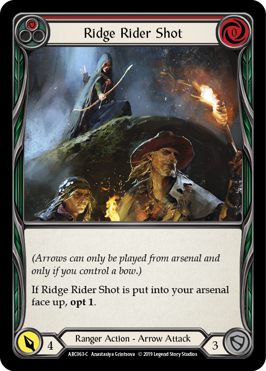 Ridge Rider Shot (Red) [ARC063-C] (Arcane Rising) 1st Edition Rainbow Foil 