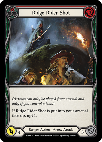 Ridge Rider Shot (Red) [ARC063-C] (Arcane Rising) 1st Edition Rainbow Foil 