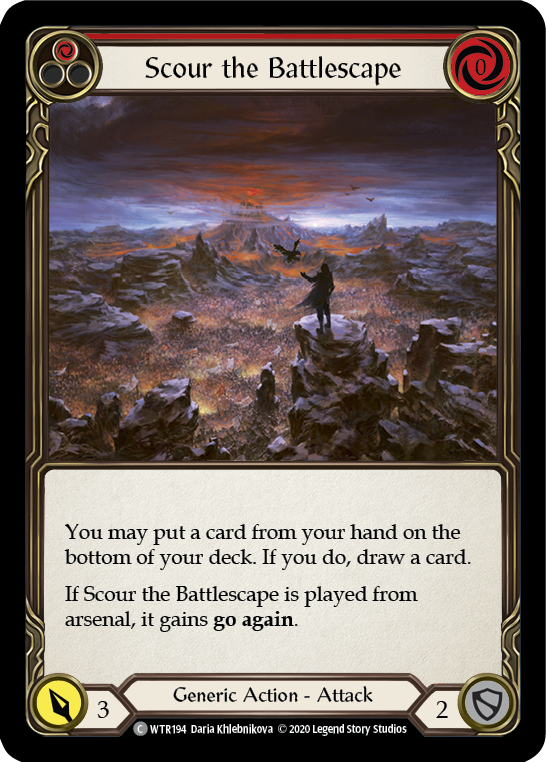 Scour the Battlescape (Red) [U-WTR194] (Welcome to Rathe Unlimited) Unlimited Rainbow Foil 