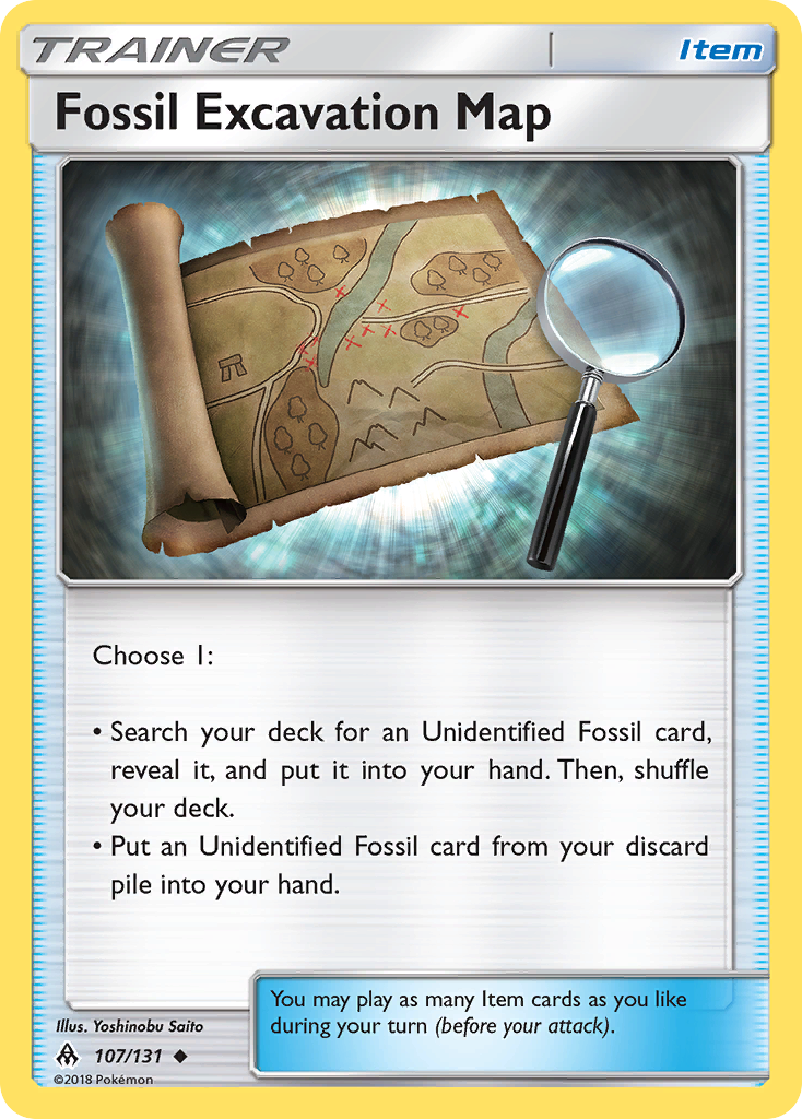 Fossil Excavation Map (107/131) [Sun &amp; Moon: Forbidden Light] 