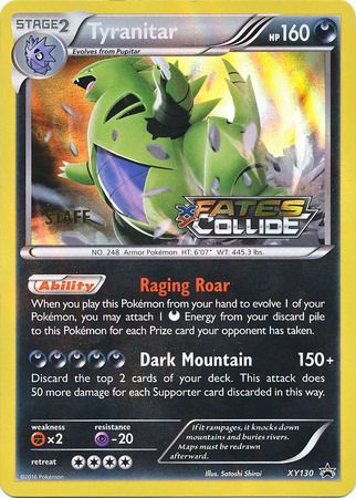 Tyranitar (XY130) (Staff) [XY: Black Star Promos] 