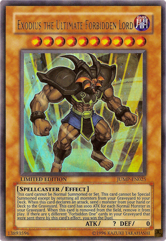 Exodius the Ultimate Forbidden Lord [JUMP-EN025] Ultra Rare 