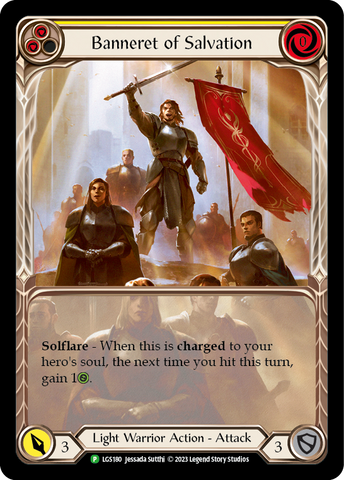 Banneret of Salvation (Extended Art) [LGS180] (Promo) Rainbow Foil 