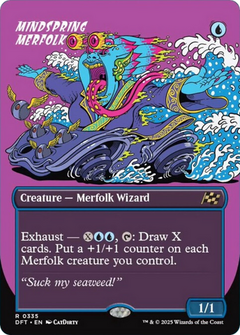Mindspring Merfolk (Borderless) [Aetherdrift] 