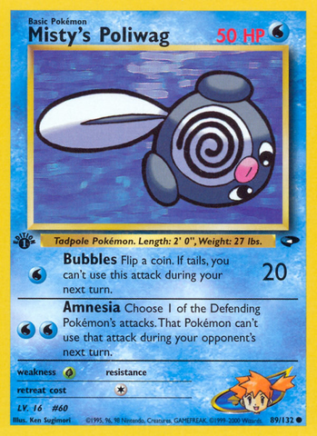 Misty's Poliwag (89/132) [Gym Challenge 1st Edition] 