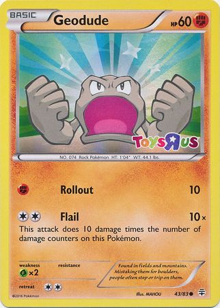 Geodude (43/83) (Toys R Us Promo) [XY: Generations] 