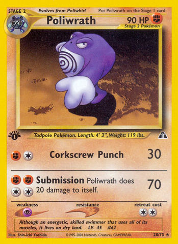 Poliwrath (28/75) [Neo Discovery 1st Edition] 