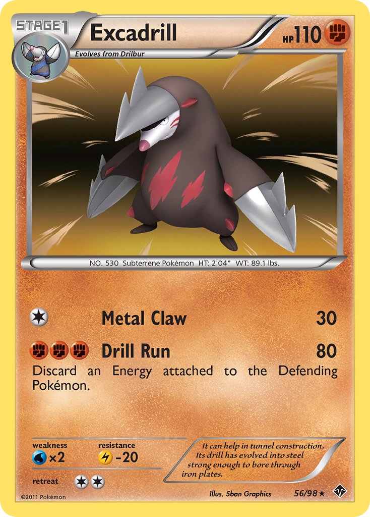 Excadrill (56/98) (Cosmos Holo) (Blister Exclusive) [Black &amp; White: Emerging Powers] 