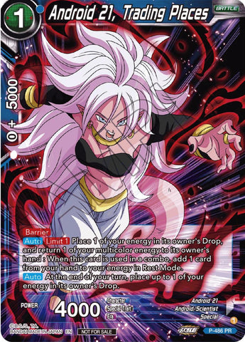 Android 21, Trading Places (Zenkai Series Tournament Pack Vol.3) (P-486) ​​[Tournament Promotion Cards] 