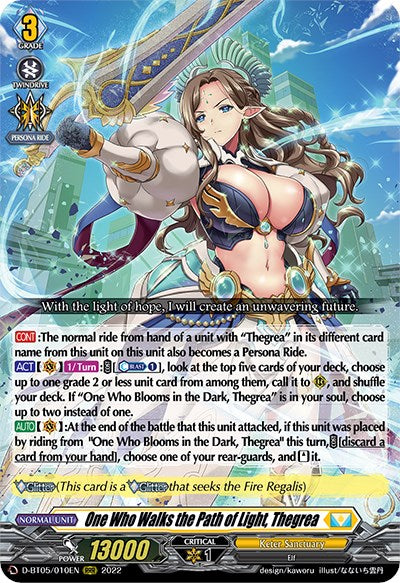 One Who Walks the Path of Light, Thegrea (D-BT05/010EN) [Triumphant Return of the Brave Heroes]