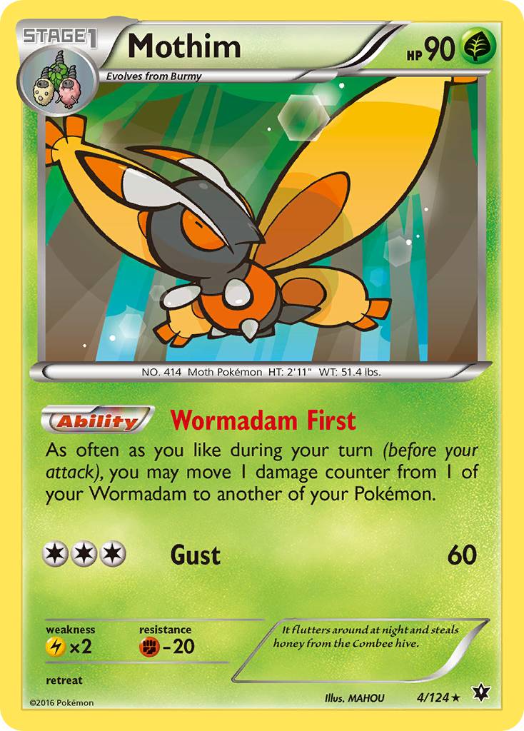 Mothim (4/124) [XY: Fates Collide] 