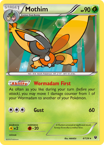 Mothim (4/124) [XY: Fates Collide] 