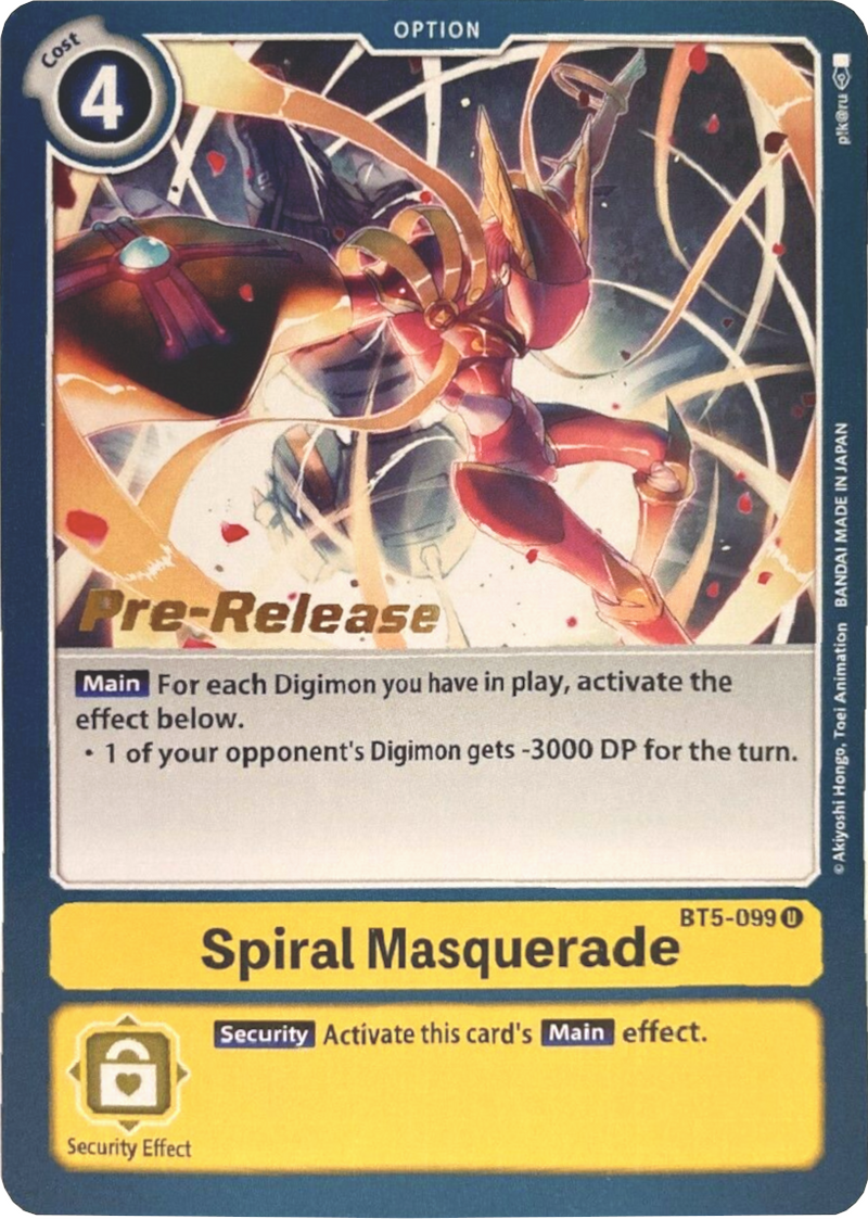 Spiral Masquerade [BT5-099] [Battle of Omni Pre-Release Promos]