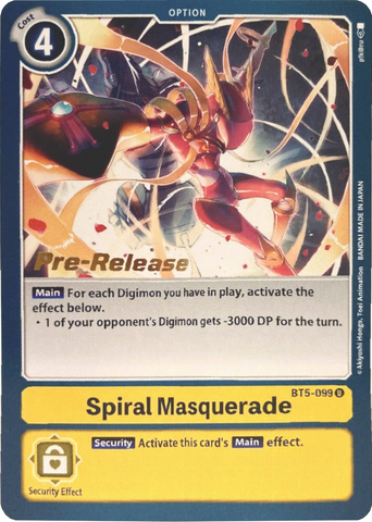 Spiral Masquerade [BT5-099] [Battle of Omni Pre-Release Promos] 