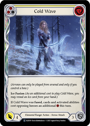 Cold Wave (Yellow) [U-ELE039] (Tales of Aria Unlimited) Unlimited Rainbow Foil 