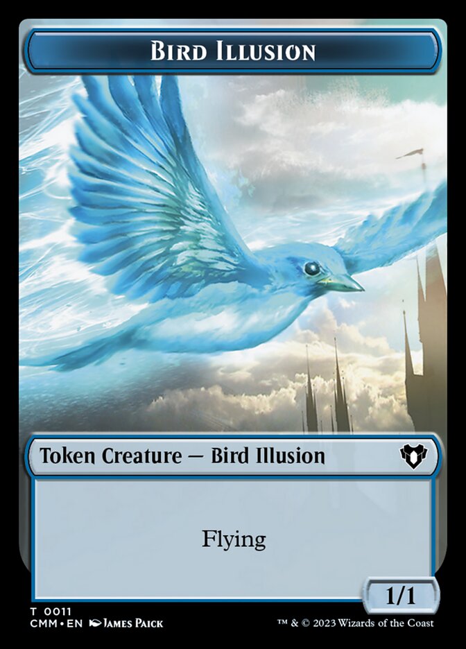 Treasure // Bird Illusion Double-Sided Token [Commander Masters Tokens] 
