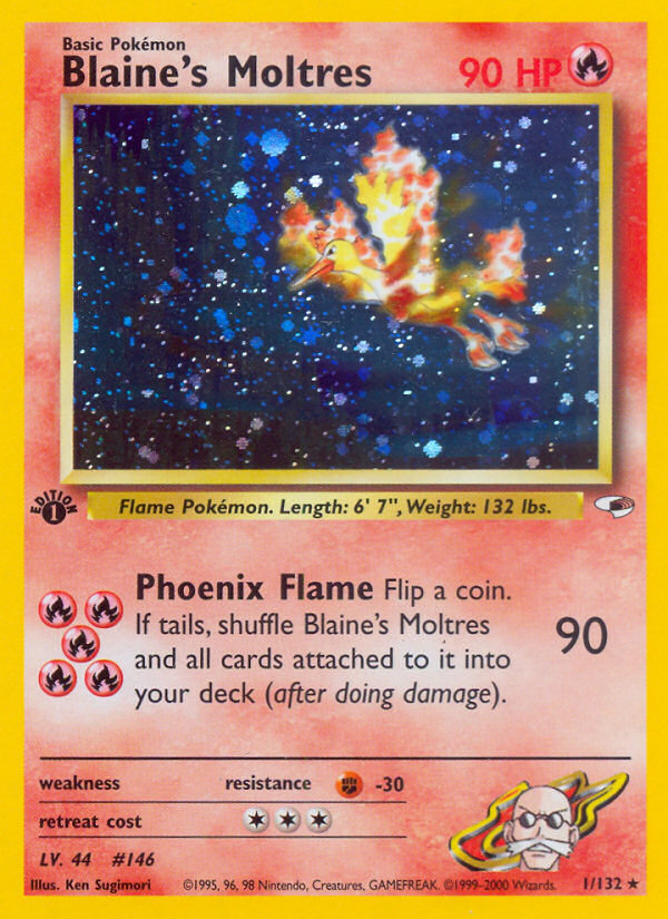 Blaine's Moltres (1/132) [Gym Heroes 1st Edition] 
