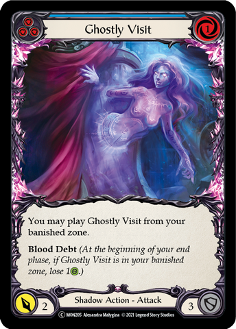 Ghostly Visit (Blue) [U-MON205-RF] (Monarch Unlimited) Unlimited Rainbow Foil 