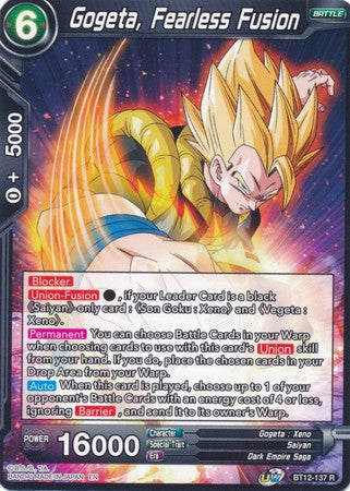 Gogeta, Fearless Fusion (BT12-137) [Vicious Rejuvenation]